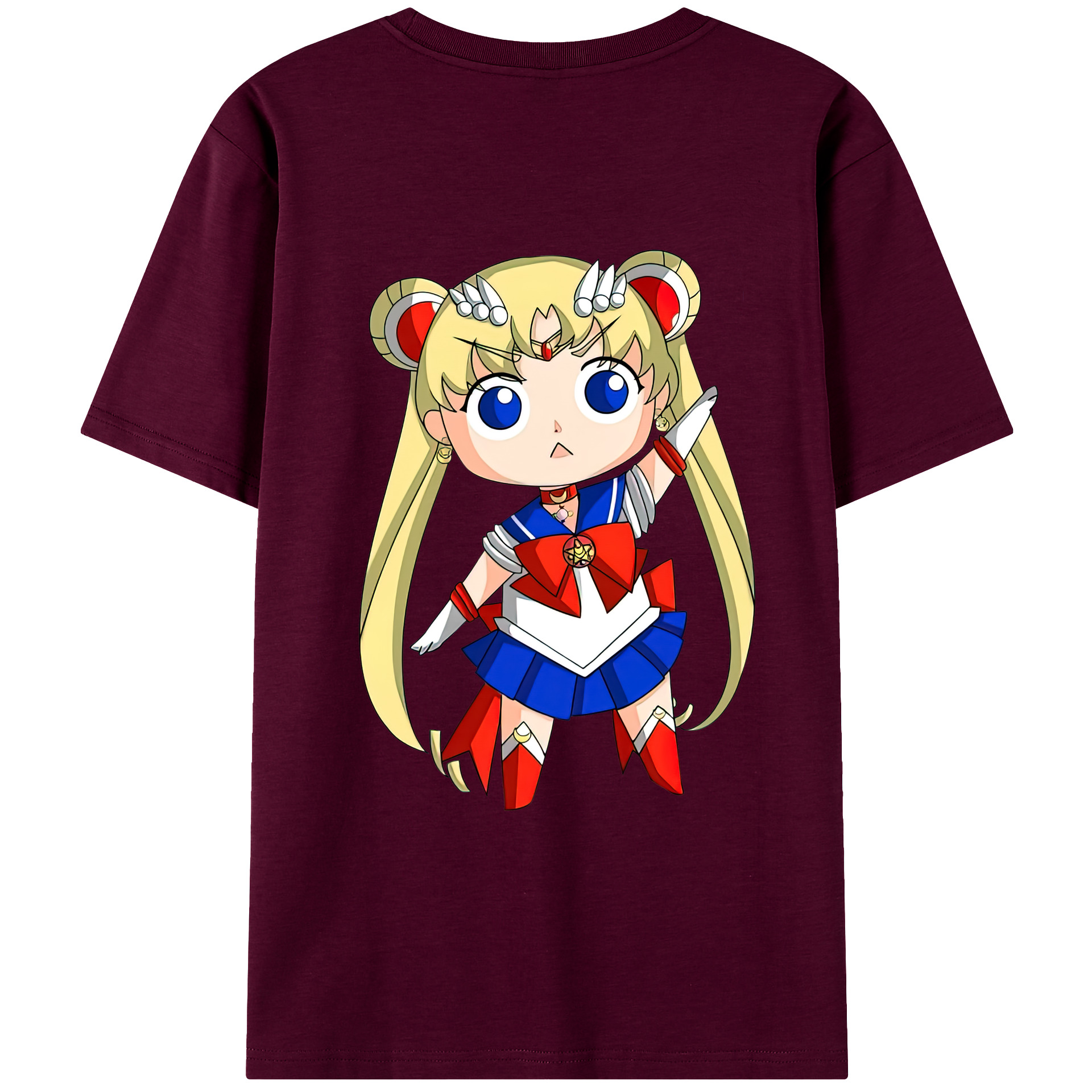 （画像用） 美少女戦士セーラームーン 月野 うさぎ つきの うさぎ Sailor Moon Tsukino Usagi レディース半袖Tシャツ(バックプリント)